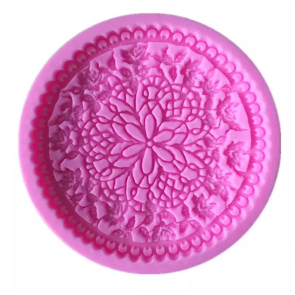 Baking: Fancy Textured Lace Cupcake Topper Mold